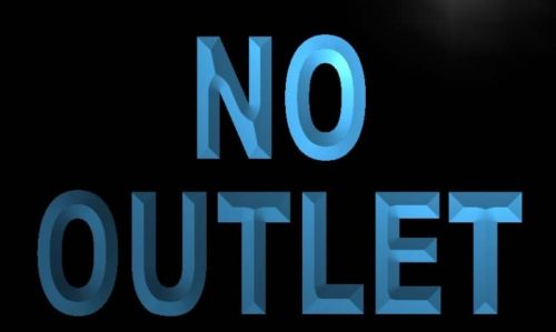No Outlet Neon Light Sign